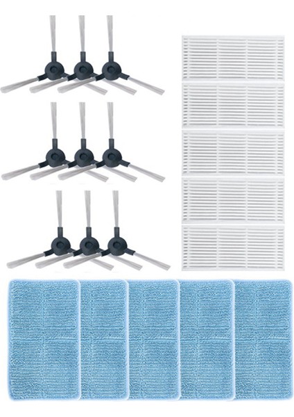 19 Adet Yedek Parçalar R1-L083B/R1-L085B Robotlu Süpürge Yıkanabilir Yan Fırça Paspas Bezi Hepa Filtre B (Yurt Dışından)