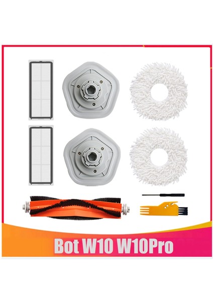 Adet W10/W10 Pro Robotlu Süpürge Yedek Parça Yıkanabilir Ana Fırça Paspas Bezi Aksesuarları Kiti (Yurt Dışından) fiyatları