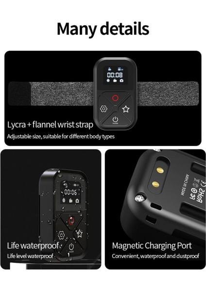 Hero 10 9 8 Max Için Uzaktan Kumanda, Çubuk Montajlı ve Bilek Bluetooth Uyumlu 10 Kişilik Akıllı Uzaktan Kumanda (Yurt Dışından)