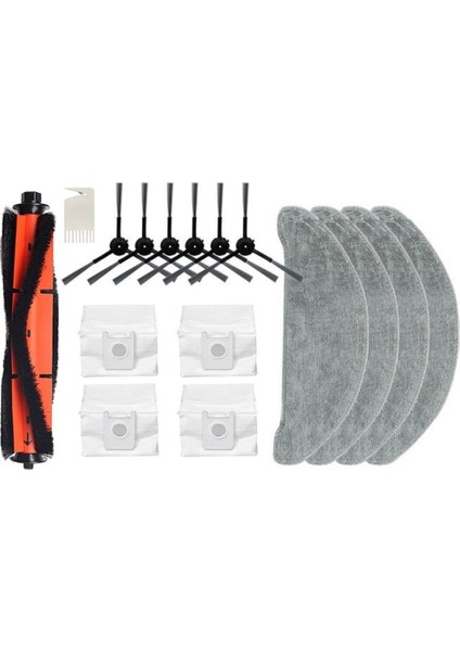 Eve Plus Robot Vakum Yıkanabilir Ana Yan Fırça Paspas Bezi Toz Torbası Temizleme Fırçası Için 16 Adet Yedek Kit (Yurt Dışından)