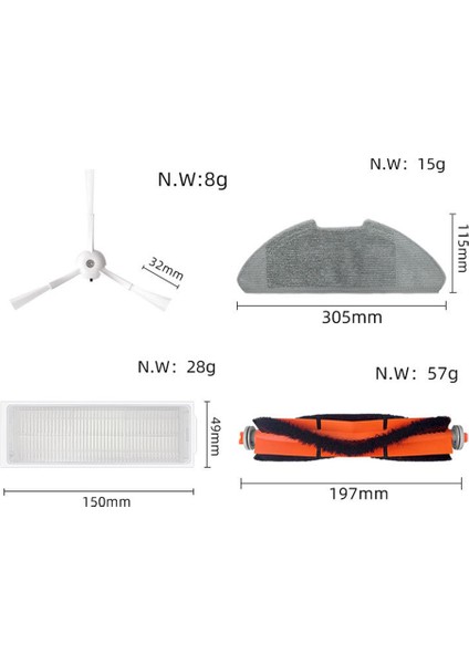Mi Robot Vakum Paspas 2 Lite / Paspas 2 Pro / Mjstl / MJST1S Için Elektrikli Süpürge Yedek Filtre Paspas Fırça Seti,запасные Части Пылесоса (Yurt Dışından) fiyatları