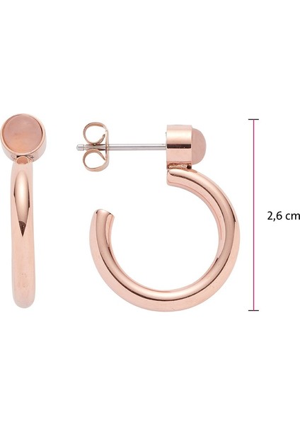 Pembe Kuvars Manyetik Küpeler