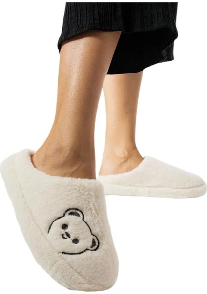 Kadın Ev Terliği Peluş Ses Yapmaz Kalın Taban Terlik 1021-127-0003 fiyatları