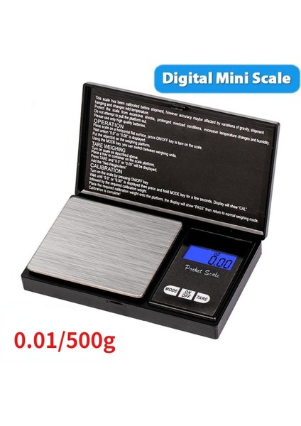 001/500G Dijital Cep Terazisi Hassas Mini Mücevher Tartım Terazisi Mutfak Terazisi Arka Aydınlatmalı Dijital Gram Terazisi (Yurt Dışından) fiyatları
