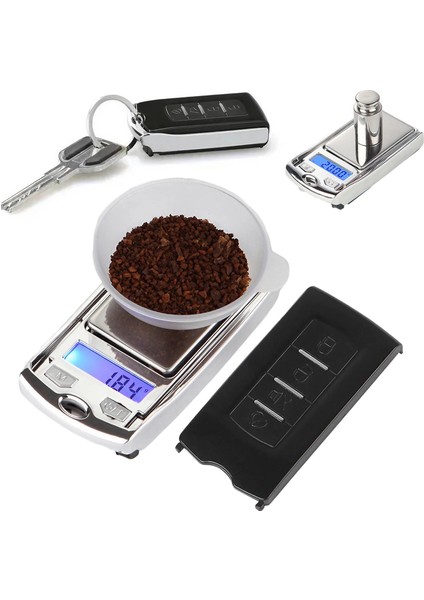 1 Adet Mini Dijital Cep Terazisi LCD Arka Aydınlatmalı Ekranlı Taşınabilir Hassas Tartım Altın Sterling Mücevher Gram Denge Ağırlığı Terazileri ve Gıda Içın Ideal (Yurt Dışından)