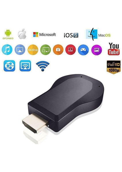 1080P M2 Plus Wifi Hd HDMI Medya Oynatıcı Streamer Tv Cast Dongle Stick (Yurt Dışından)