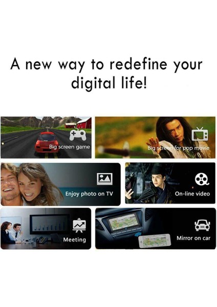 1080P M2 Plus Wifi Hd HDMI Medya Oynatıcı Streamer Tv Cast Dongle Stick (Yurt Dışından)