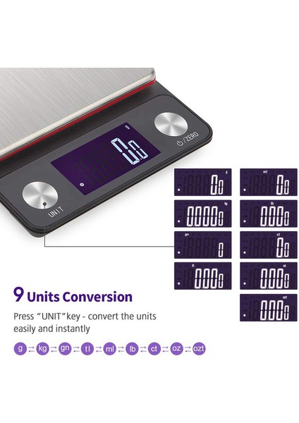 Dijital Mutfak Terazisi LCD Ekran 5kg 0.1G/0.01OZ Pişirme Pişirme Tartıları Için (Yurt Dışından)