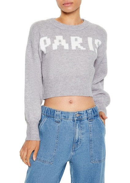 F21 Paris Yazılı Kazak