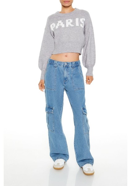 F21 Paris Yazılı Kazak