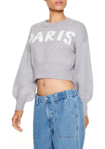 F21 Paris Yazılı Kazak