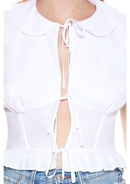 Poplin Bağlamalı Bluz modelleri