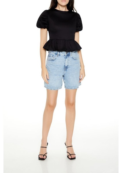 F21 Balon Kol Detaylı Bluz modelleri