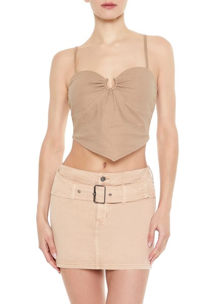 Kalp Yaka Askılı Bluz