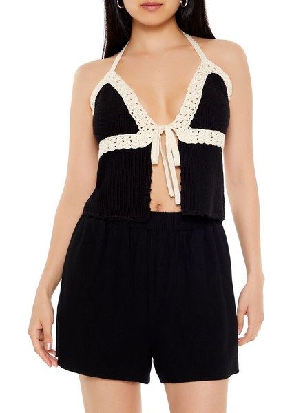 Askılı Halter Yaka Örgü Bluz fırsatları