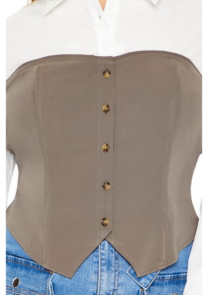 F21 Plus Size Straplez Yaka Bluz modelleri