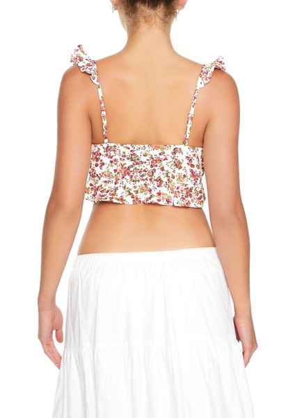 Çiçek Desenli Crop Bluz modelleri