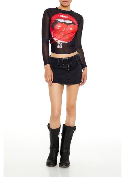 F21 Transparan Baskılı Bluz fiyatları