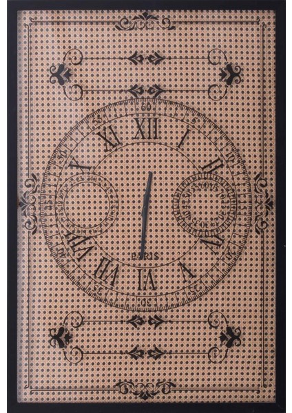 Dk9942 Siyah Bej Duvar Saati 64x94cm