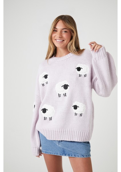 F21 Koyun Desenli Kazak