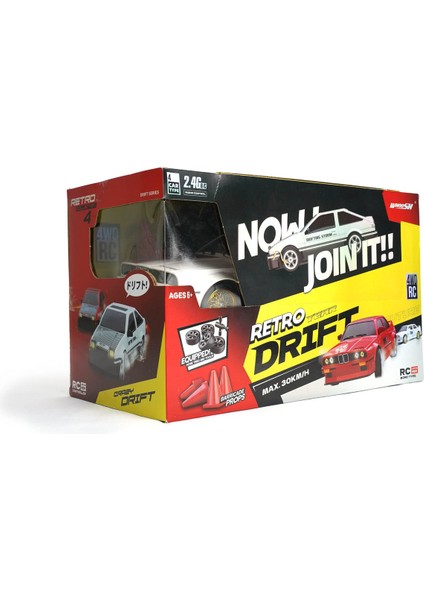 Retro Drift 1:16 Ölçek 2.4g Rc Araba 7.4V Lithium Şarj Edilebilir Harika Drift