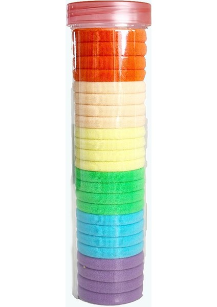 School Rules 24 Adet Elastik Esnek Saça Zarar Vermeyen Renkli Lastik Toka Seti