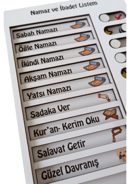 Ahşap Namaz ve Ibadet Listem-Günlük Rutin Listesi