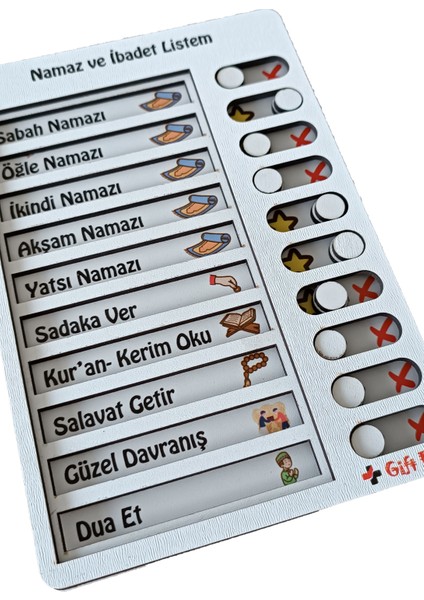 Ahşap Namaz ve Ibadet Listem-Günlük Rutin Listesi