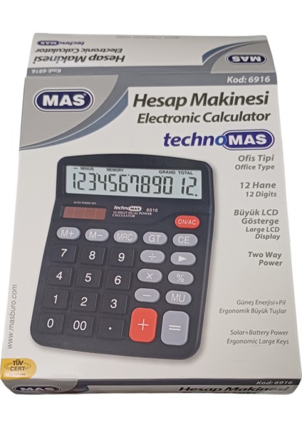 Hesap Makinesi Ofis Tipi 6916