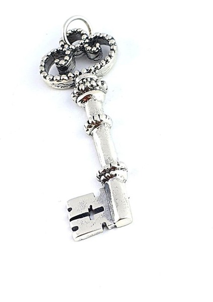 925AYAR Gümüş Anahtar Figürlü Tasarım Kolye Ucu