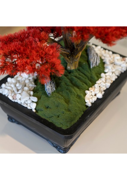 Atlas Bonsai-3-1 Masaüstü Kullanıma Uygun Doğal Ağaç Gövdeli Yapay Bonsai Ağacı - 50X60 cm modelleri