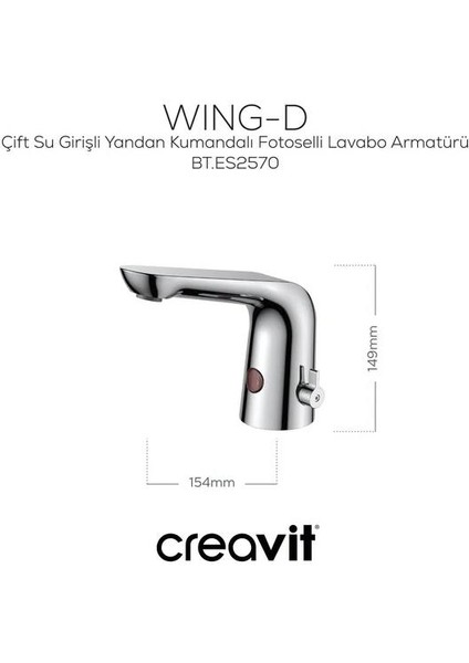 Fotoselli Lavabo Armatürü Çift Su Girişli fiyatları