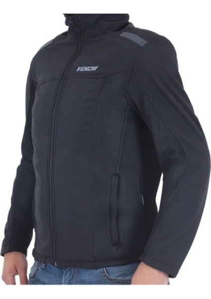 Jaws Air Mesh Soft Shell Motosiklet Montu Siyah