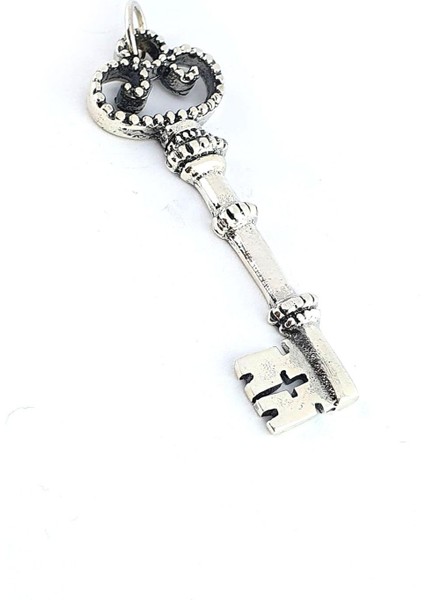 925AYAR Gümüş Anahtar Figürlü Tasarım Kolye Ucu modelleri