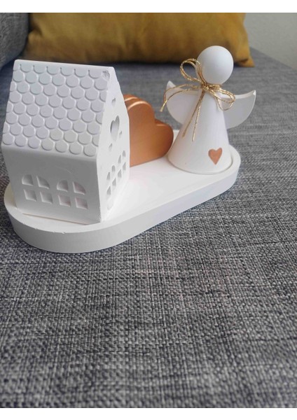 Melek,kalp,ev Konsept Hediyelik,4 Parça Yeni Yil Hediye Kutusu,yeni Iş Hediyesi,dekoratif,doğum Günü,noel,yeni Ev Hediyesi