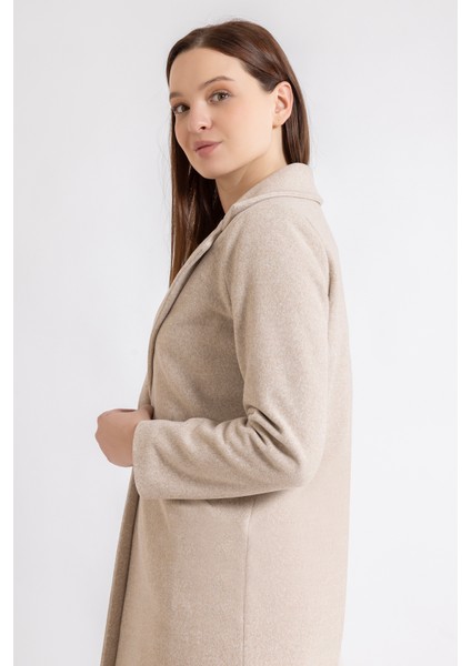 Kadın Taş Tek Düğme Içi Astarlı Oversize Kaşe Kaban modelleri