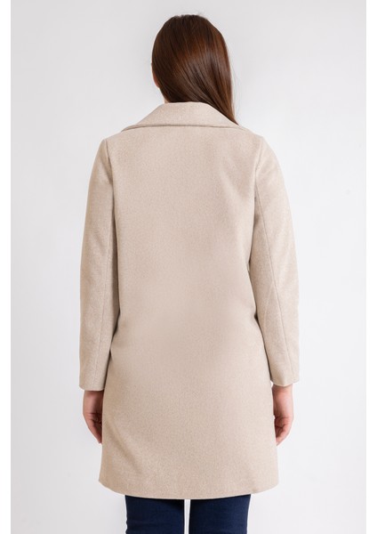 Kadın Taş Tek Düğme Içi Astarlı Oversize Kaşe Kaban fırsatları