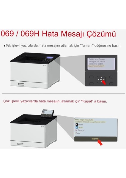 Canon CRG-069 Muadil Toner Çipsiz - LBP673CDW-MF752CD Sarı (Yellow)