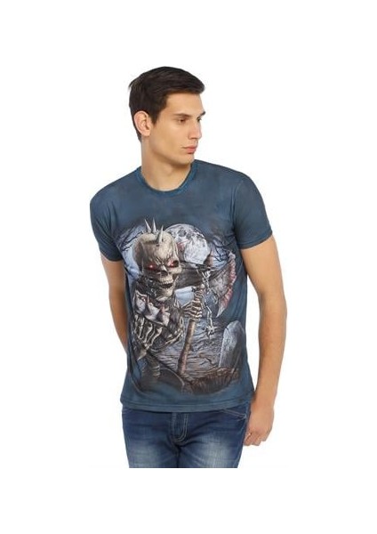 Iskelet Desenli 3D Tişört - DZN8333