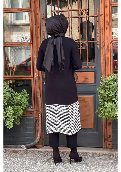 Etek Ucu Örgü Teknikli Hırka T25K-9023 Siyah fırsatları