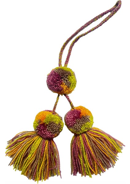 Ponilu Üçgen Anahtarlık ve Çanta Süsü - 390