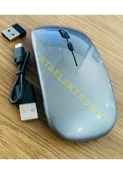 Slim ŞARJ EDİLEBİLİR KABLOSUZ MOUSE Charging Wireless KENDİNDEN PİLLİ 2.4G