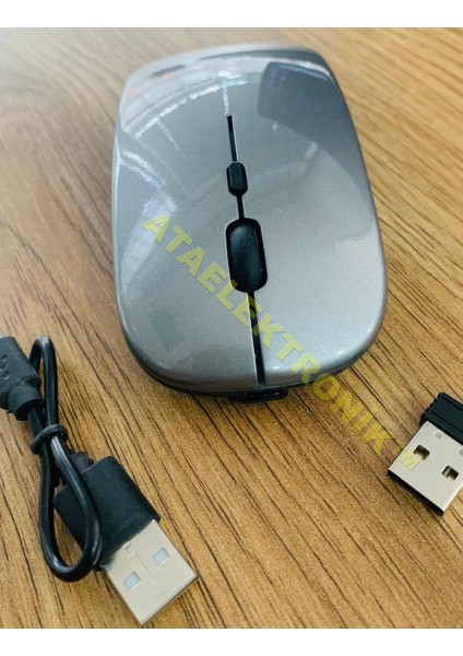 SLİM sessiz ŞARJ EDİLEBİLİR KABLOSUZ MOUSE Charging Wireless KENDİNDEN PİLLİ 2.4G Notebook LAPTOP Uyumlu Kablosuz Wıreless Optik Fare Mouse Maus 2.4g USB