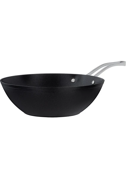 Madame Coco Titanium Professional Wok Tava - Siyah - 28 cm