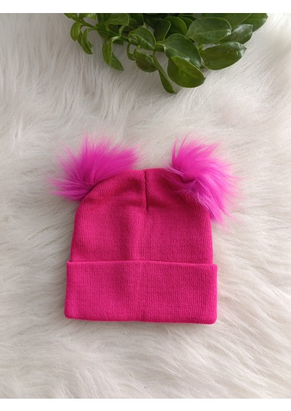 Minilkabebe Çocuk Ponponlu Triko Bere Sarı 1-4 Yaş