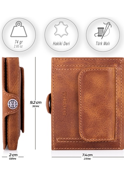 Valencia Taba Bozuk Paralık Cepli Unisex Hakiki Deri Rfid Korumalı Erkek Kadın Mini Cüzdan Hediye
