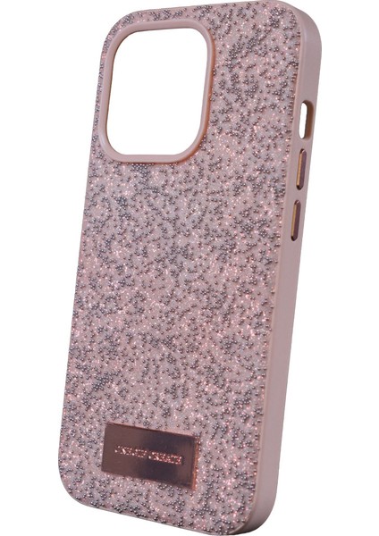 Apple iPhone 14 Pro Taşlı Kılıf Pembe