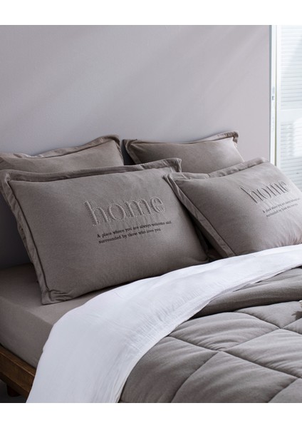 Bobigny Tek Kişilik SuperSoft Comforter Set - Antrasit