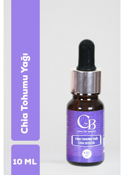 Cfor B Cosmetics Chia Tohumu Yağı %100 Saf 10ML