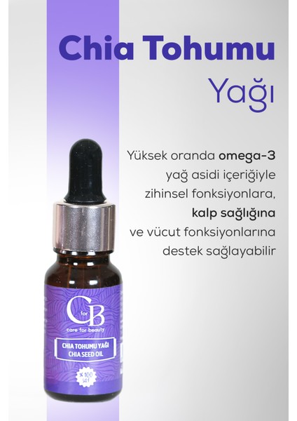 Cfor B Cosmetics Chia Tohumu Yağı %100 Saf 10ML